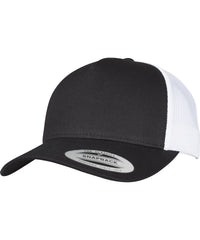 Flexfit 5-panel Retro Trucker 2-tone Cap - Black/White