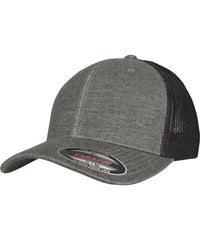 Flexfit Retro Trucker Melange Cap - Khaki/Black Mesh