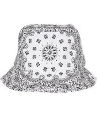 Flexfit Bandana Print Bucket Hat - White