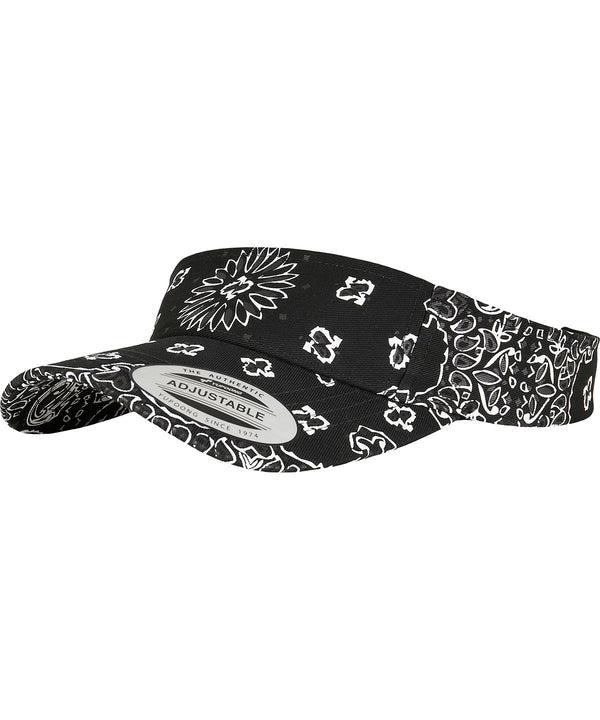 Flexfit Bandana Print Visor - Black