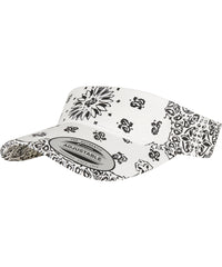 Flexfit Bandana Print Visor - White