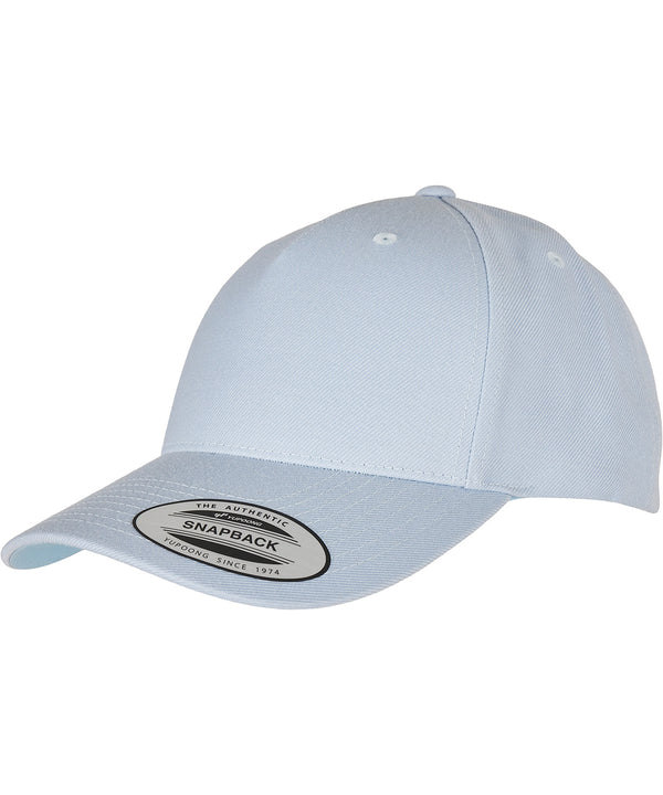 Flexfit Yp Classics 5-panel Premium Curved Visor Snapback Cap - Ballad Blue