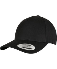 Flexfit Yp Classics 5-panel Premium Curved Visor Snapback Cap - Black