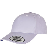 Flexfit Yp Classics 5-panel Premium Curved Visor Snapback Cap - Light Purple