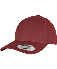 Flexfit Yp Classics 5-panel Premium Curved Visor Snapback Cap - Maroon