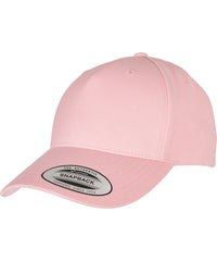 Flexfit Yp Classics 5-panel Premium Curved Visor Snapback Cap - Prism Pink