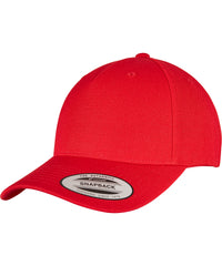 Flexfit Yp Classics 5-panel Premium Curved Visor Snapback Cap - Red