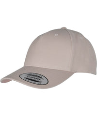 Flexfit Yp Classics 5-panel Premium Curved Visor Snapback Cap - Stone