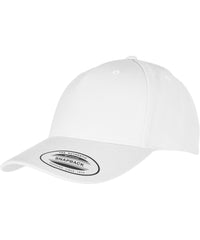 Flexfit Yp Classics 5-panel Premium Curved Visor Snapback Cap - White