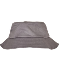 Kids Flexfit Cotton Twill Bucket Hat - Grey