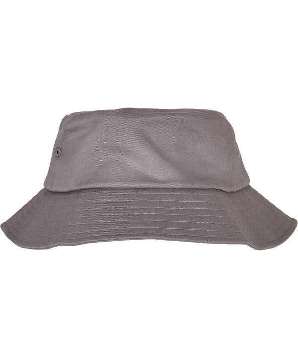 Kids Flexfit Cotton Twill Bucket Hat - Grey