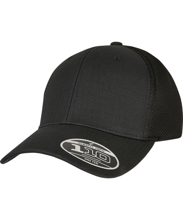 110 Flexfit Ripstop Mesh Cap - Black