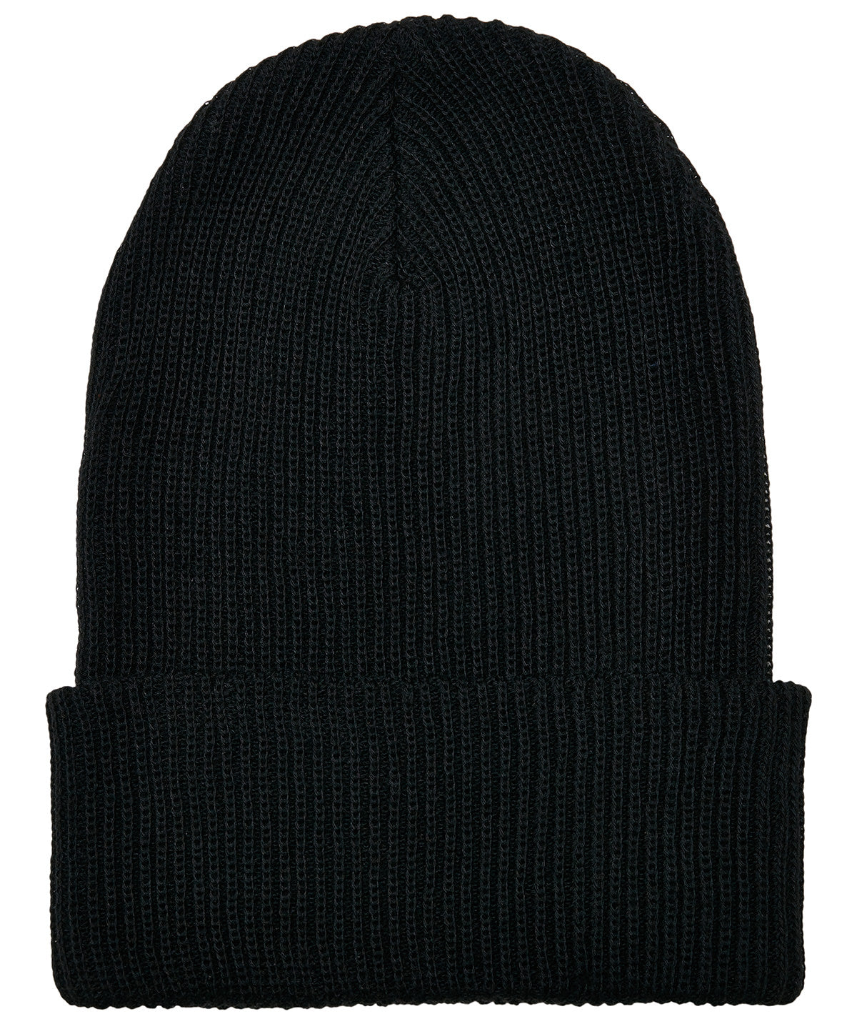 Flexfit Recycled Yarn Ribbed Knit Beanie - Black