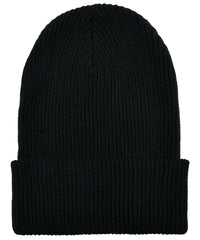 Flexfit Recycled Yarn Ribbed Knit Beanie - Black