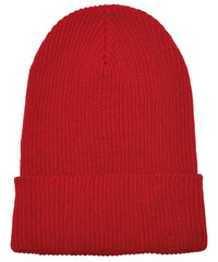 Flexfit Recycled Yarn Ribbed Knit Beanie - Red