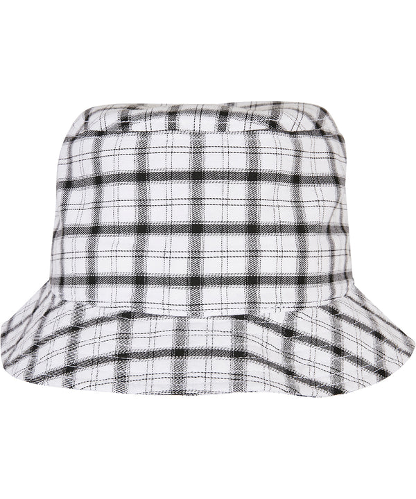Flexfit Check Bucket Hat - White/Grey