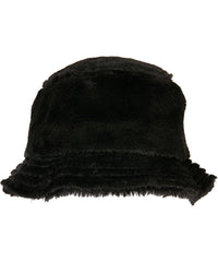 Flexfit Faux Fur Bucket Hat - Black