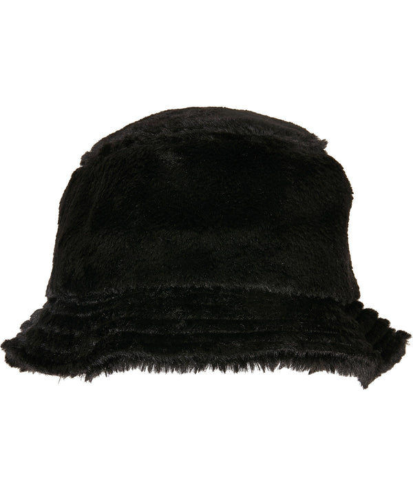 Flexfit Faux Fur Bucket Hat - Black