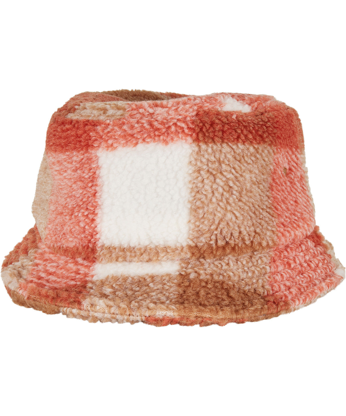 Flexfit Sherpa Check Bucket Hat - White Sand/Toffee