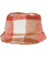 Flexfit Sherpa Check Bucket Hat - White Sand/Toffee