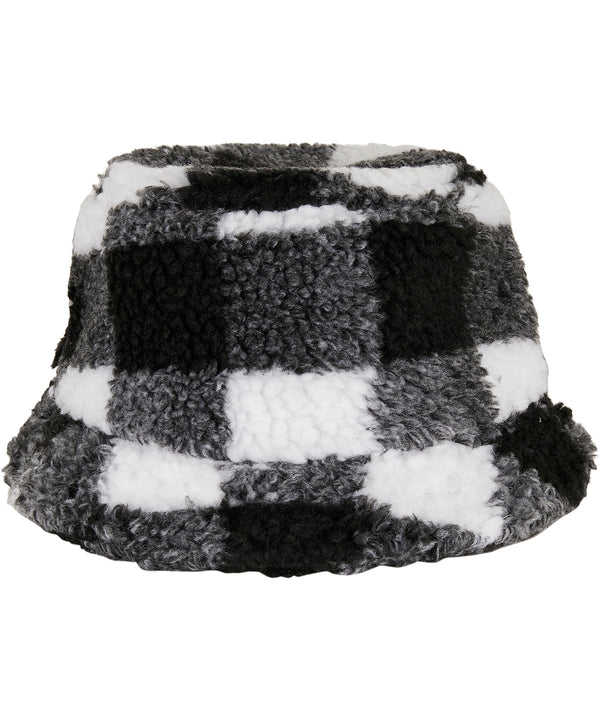 Flexfit Sherpa Check Bucket Hat - White/Black