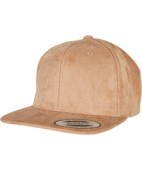 Flexfit Imitation Suede Leather Snapback - Black