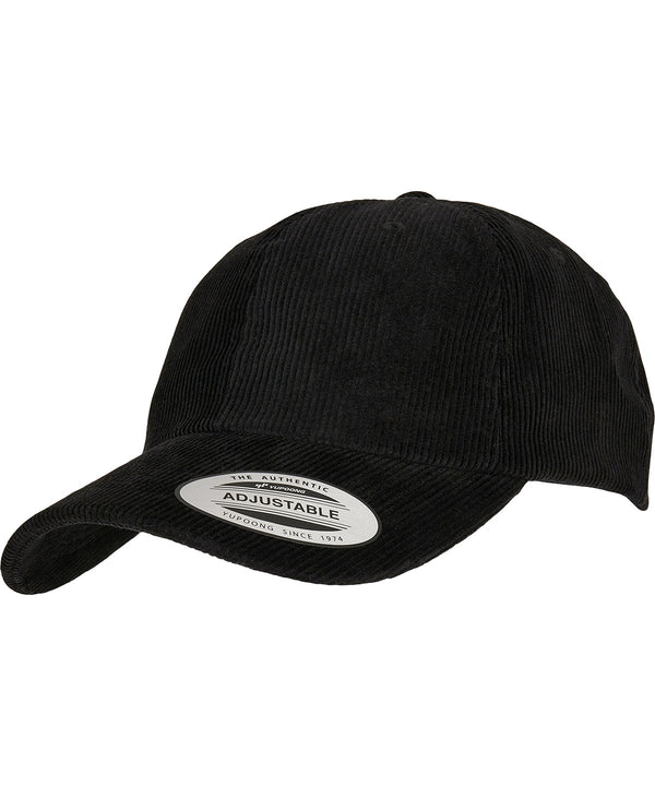 Flexfit Low-profile Corduroy Dad Cap - Black