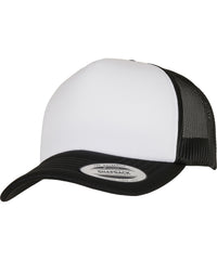 Flexfit Yp Classics® Curved Foam Trucker Cap – White Front - Black/White/Black