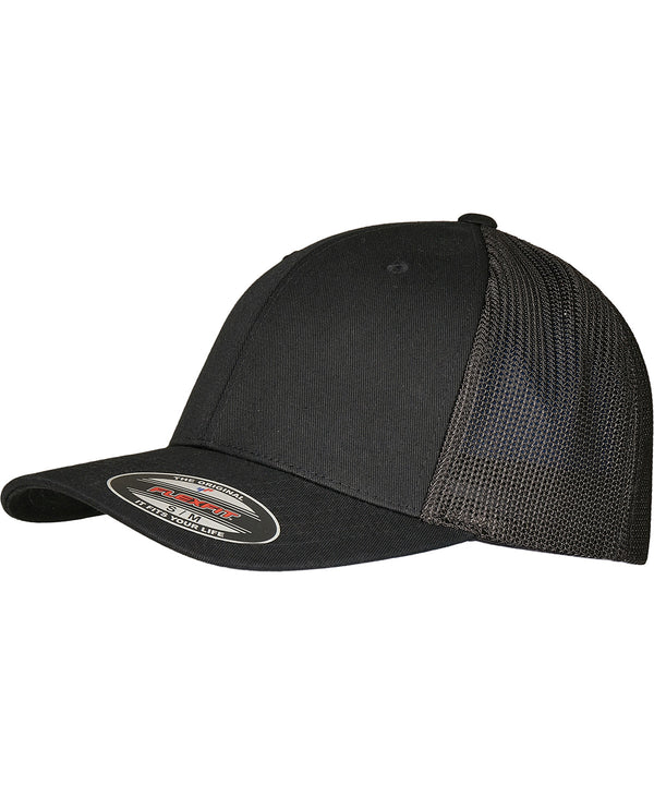 Flexfit Trucker Recycled Mesh - Black/Black