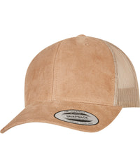 Flexfit Imitation Suede Leather Trucker Cap - Khaki