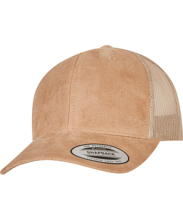 Flexfit Imitation Suede Leather Trucker Cap - Khaki