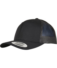 Flexfit Trucker Recycled Polyester Fabric Cap - Black