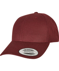 Flexfit Premium Curved Visor Snapback Cap - Maroon