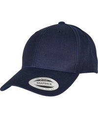 Flexfit Premium Curved Visor Snapback Cap - Navy