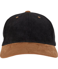 Flexfit Corduroy Classic Suede Cap - Black/Caramel