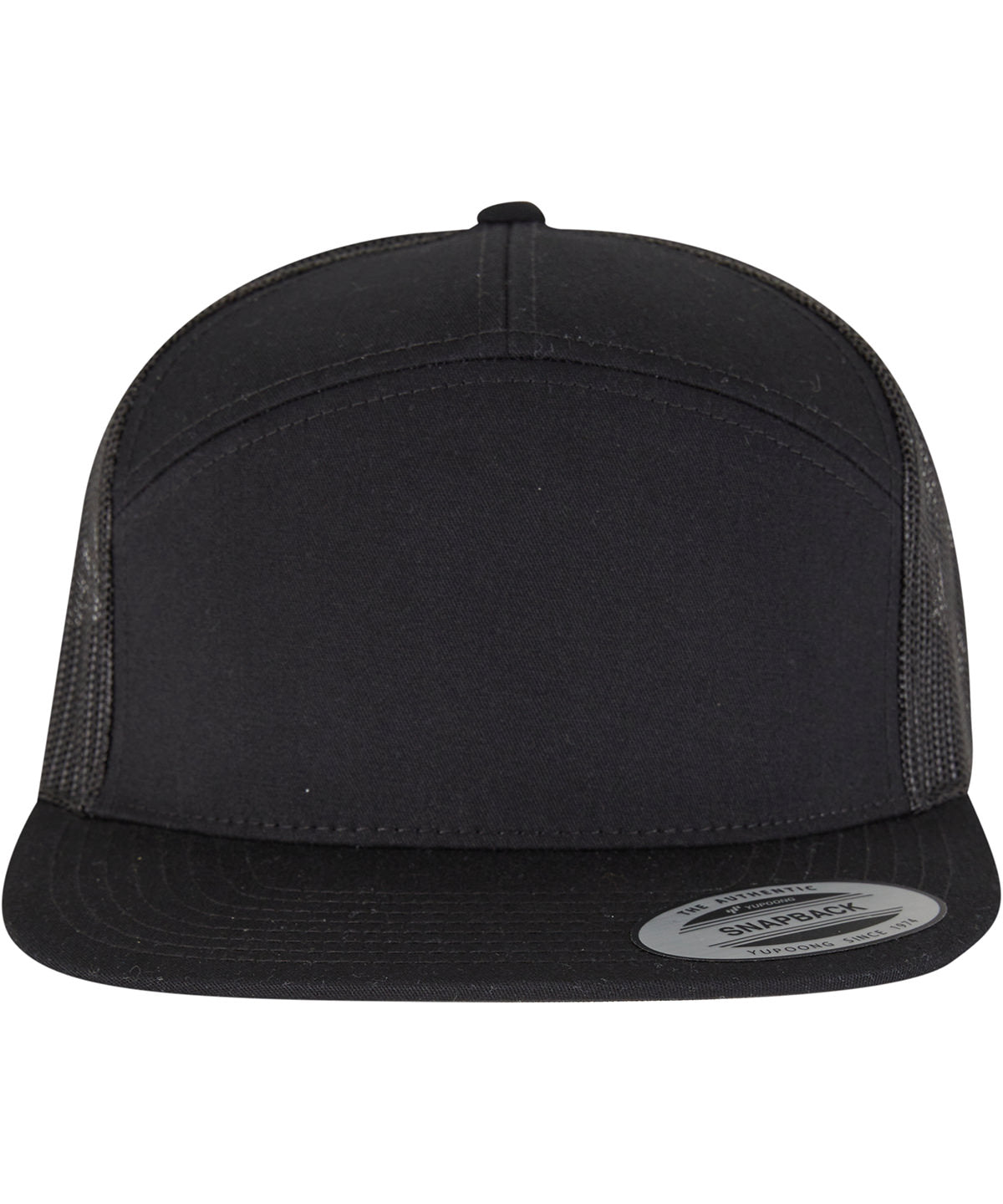 Flexfit 7-panel Classic Trucker Cap - Black/Black