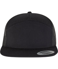 Flexfit 7-panel Classic Trucker Cap - Black/Black