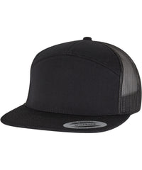 Flexfit 7-panel Classic Trucker Cap - Black/Black