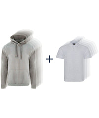 ProRTX Staff Pack in Heather Grey - 5 Pro Hoodies and 5 Pro Polos