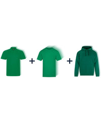 Workwear Week Pack in Kelly Green - 3 Polos, 5 T-Shirts and 2 Hoodies