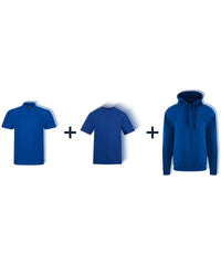 Workwear Week Pack in Royal Blue - 3 Polos, 5 T-Shirts and 2 Hoodies
