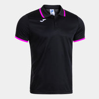 Joma Combi Premium Short Sleeve Polo (Adult) - Fluorescent Pink Black