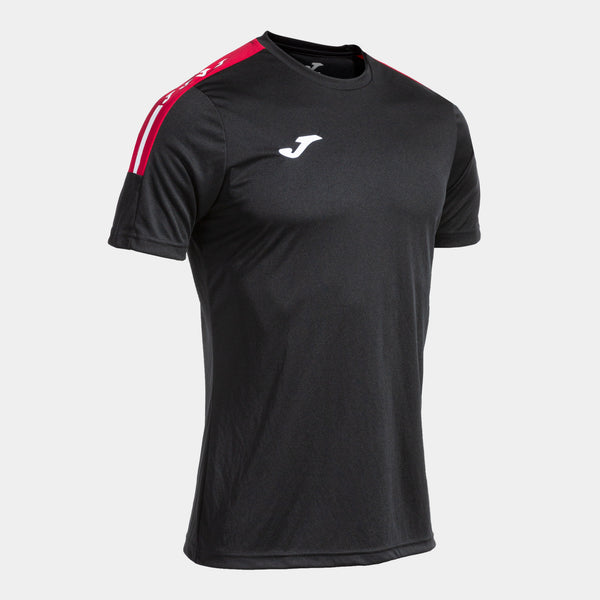 Joma Eco Essential Short Sleeve T-shirt (Junior) - Black Red