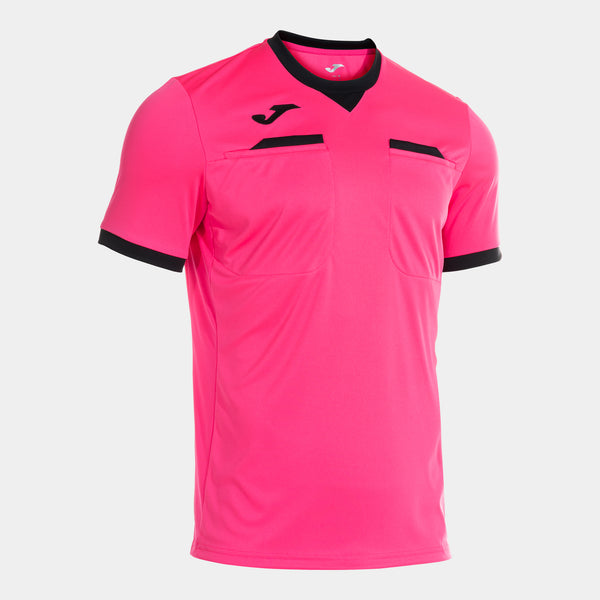 Joma Referee Short Sleeve T-shirt - Fluorescent Pink Black