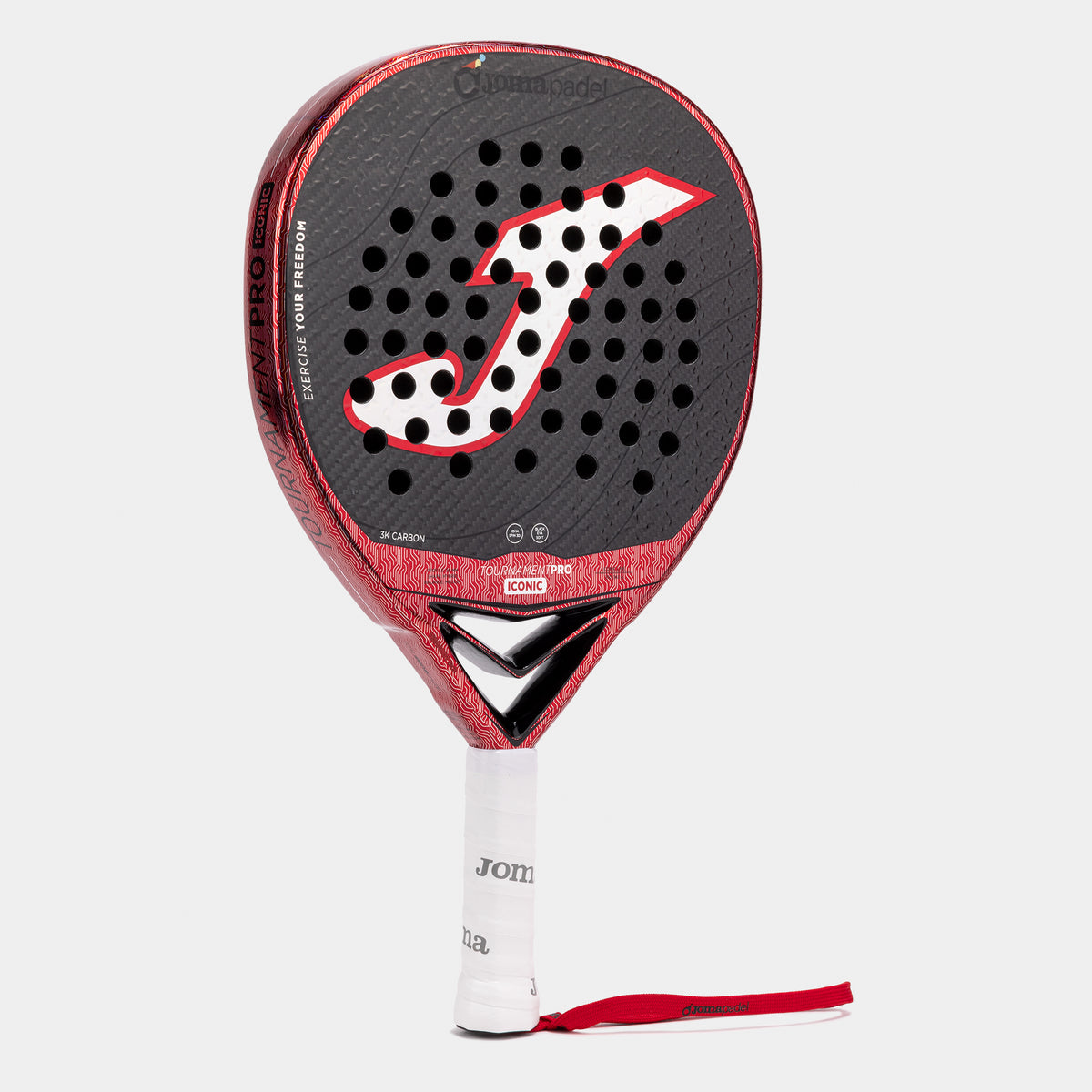 Joma Tournament Pro Iconic Paddle Racket - Black Red