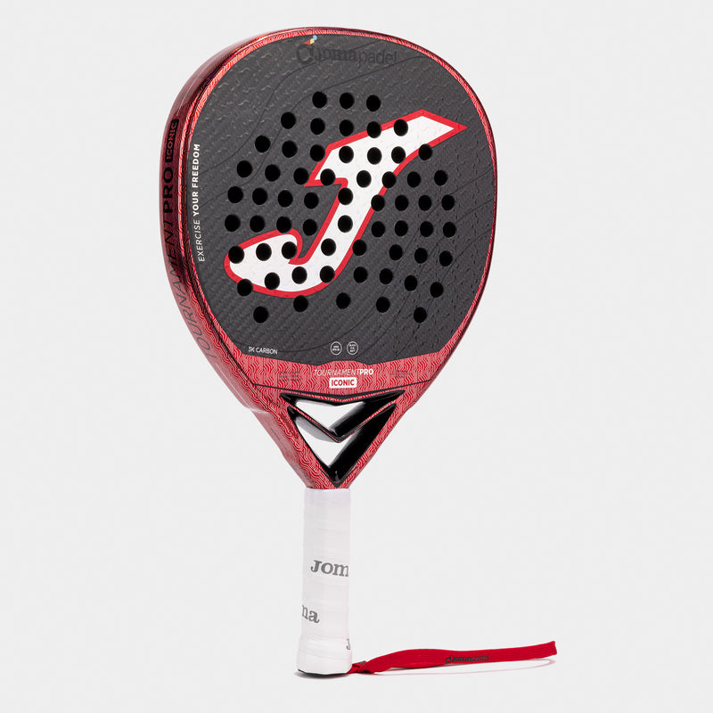 Joma Tournament Pro Iconic Paddle Racket - Black Red