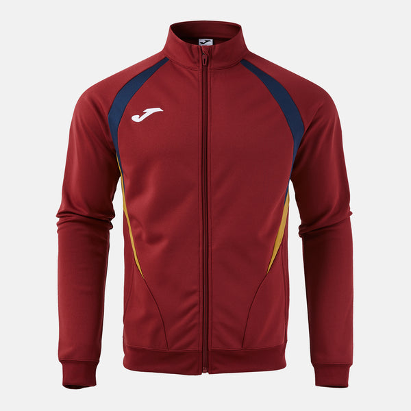 Joma Championship Full Zip Sweatshirt (Junior) - Dark Navy Dark Red