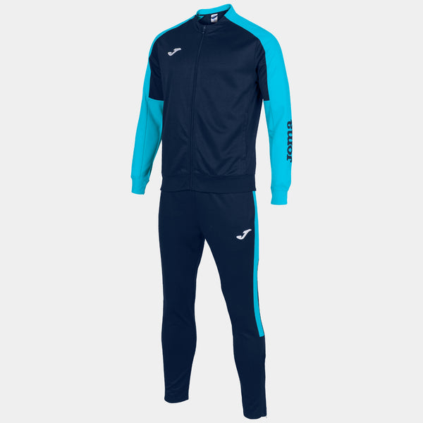 Joma Eco Championship Tracksuit (Adult) - Fluorescent Turquoise Navy Blue