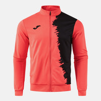 Joma City III Full Zip Sweatshirt (Junior) - Fluorescent Coral Black