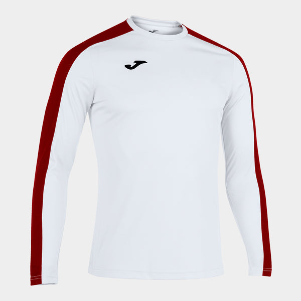 Joma Academy Long Sleeve T-shirt (Adult) - White Red